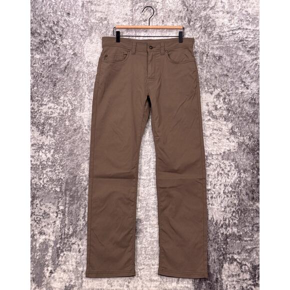 Prana Pants 32 x 32 Mens Brion Slim Fit Nylon Brown - Picture 1 of 6